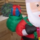 image 5 of 130cm (4ft) Inflatable LED Outdoor Christmas Standing Santa with Gift in Sack