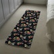 image 4 of Floral Pattern (Runner Rug) Black