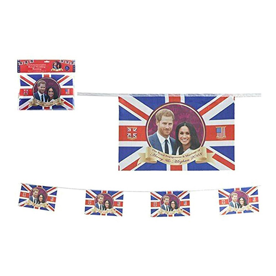 image 1 of Royal Couple Rayon Flag With Grommets - Multicolour - One Size Multi