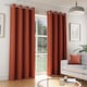 image 2 of Enhanced Living Tokyo Orange 46 x 54 inch (117x137cm) Eyelet Thermal Noise Reducing Dim Out Curtains (PAIR)