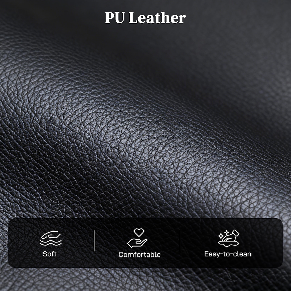 image 1 of HOMCOM Recliner Sofa Chair PU Leather Massage Armcair w/ Remote Control, Black