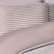 image 3 of OHS Stripe Embossed Duvet Cover and Pillowcase Bedding Set, Super King - Natural