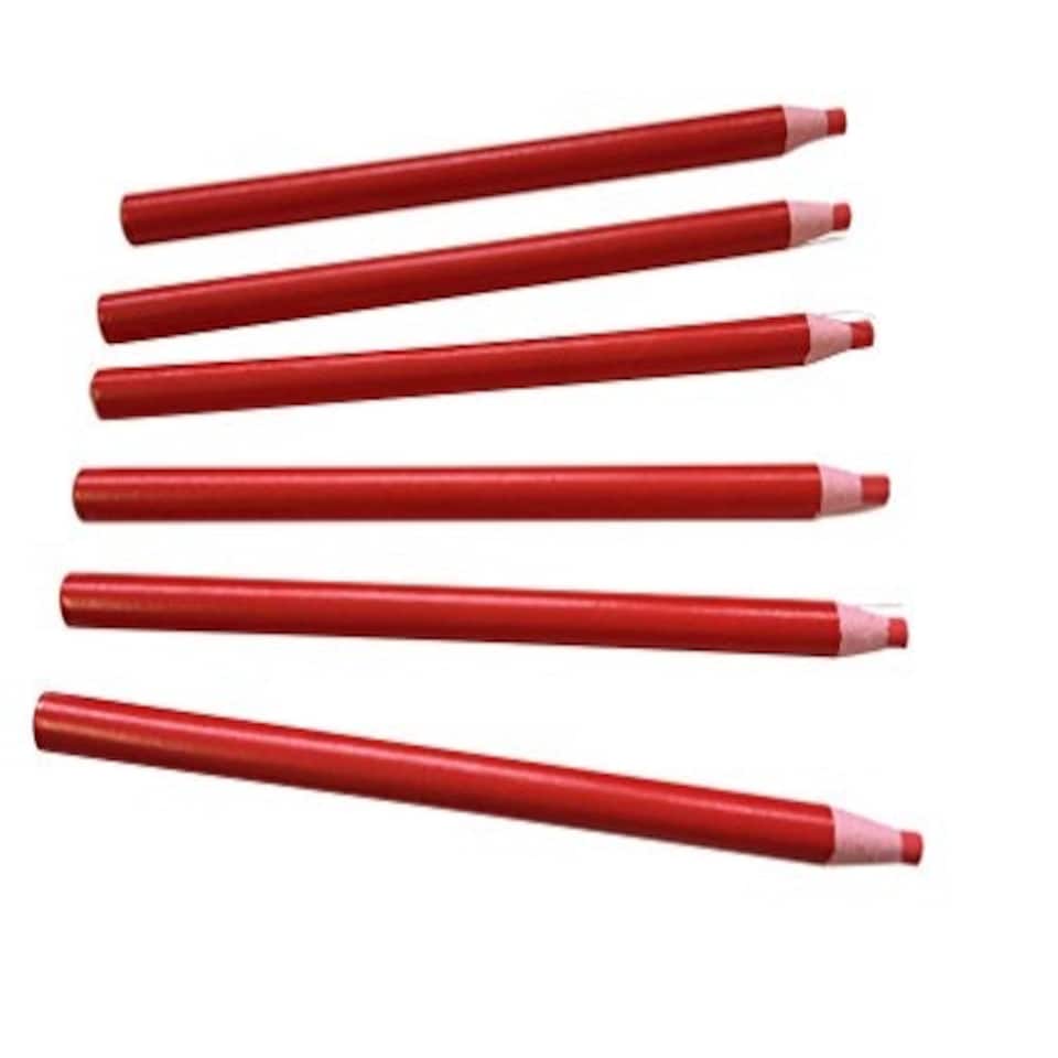 image 1 of Pack of 12 Red Chinagraph Pencils by Janrax - Peel Off China Markers