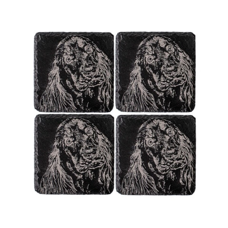 image 1 of The Just Slate Company Set of 4 Cocker Spaniel Slate Coasters