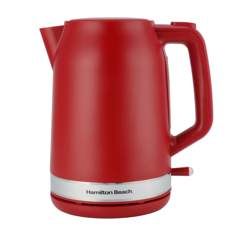 image 1 of Hamilton Beach Ella Red Kettle, Toaster & Microwave Set