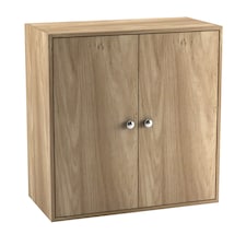 Oak Tier 2-Door Wooden Cabinet | Multi | 1