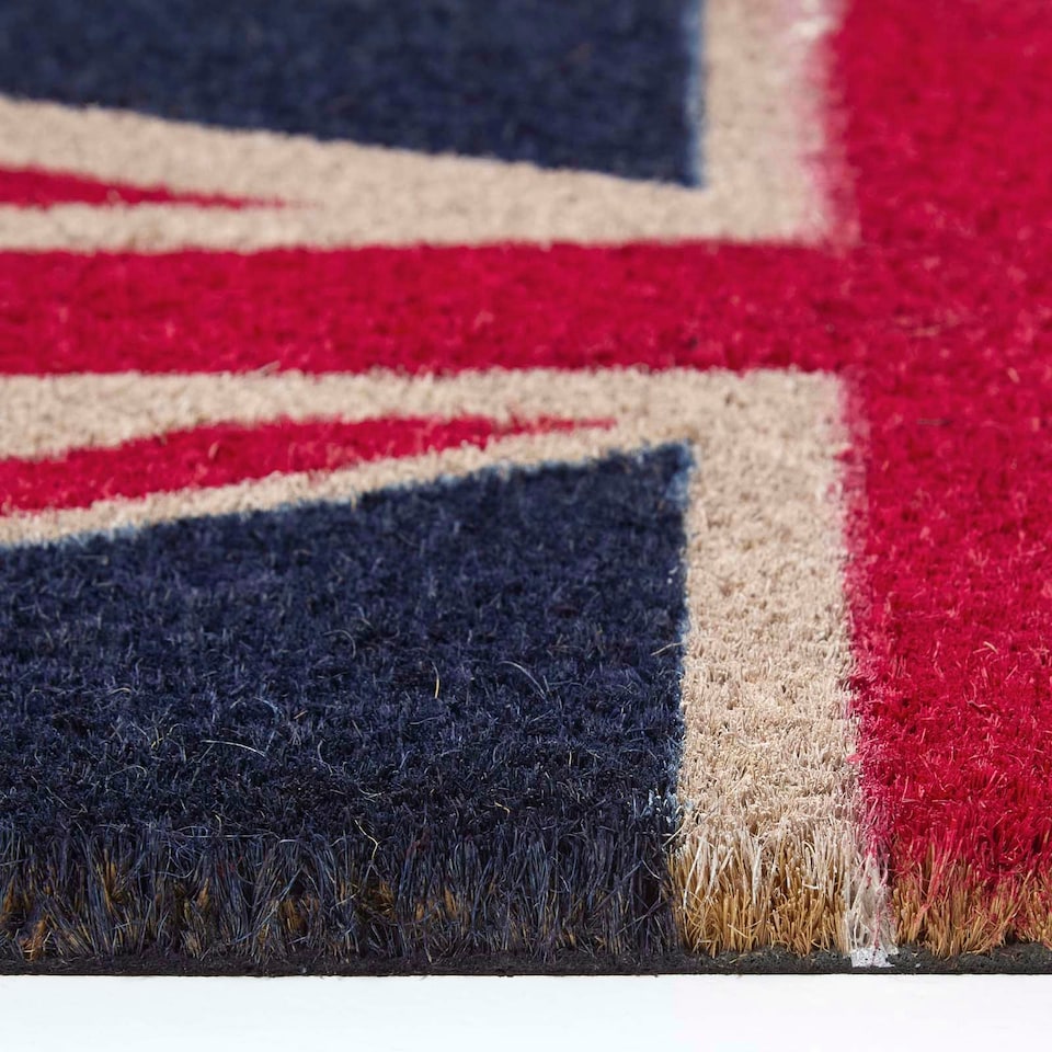 image 1 of Homescapes Coir Doormat Union Jack Flag - 40 x 60 cm