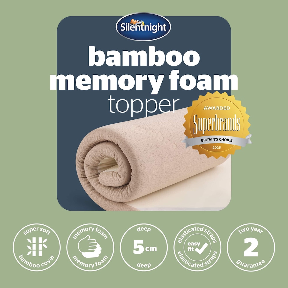image 1 of Silentnight Bamboo Mattress Topper