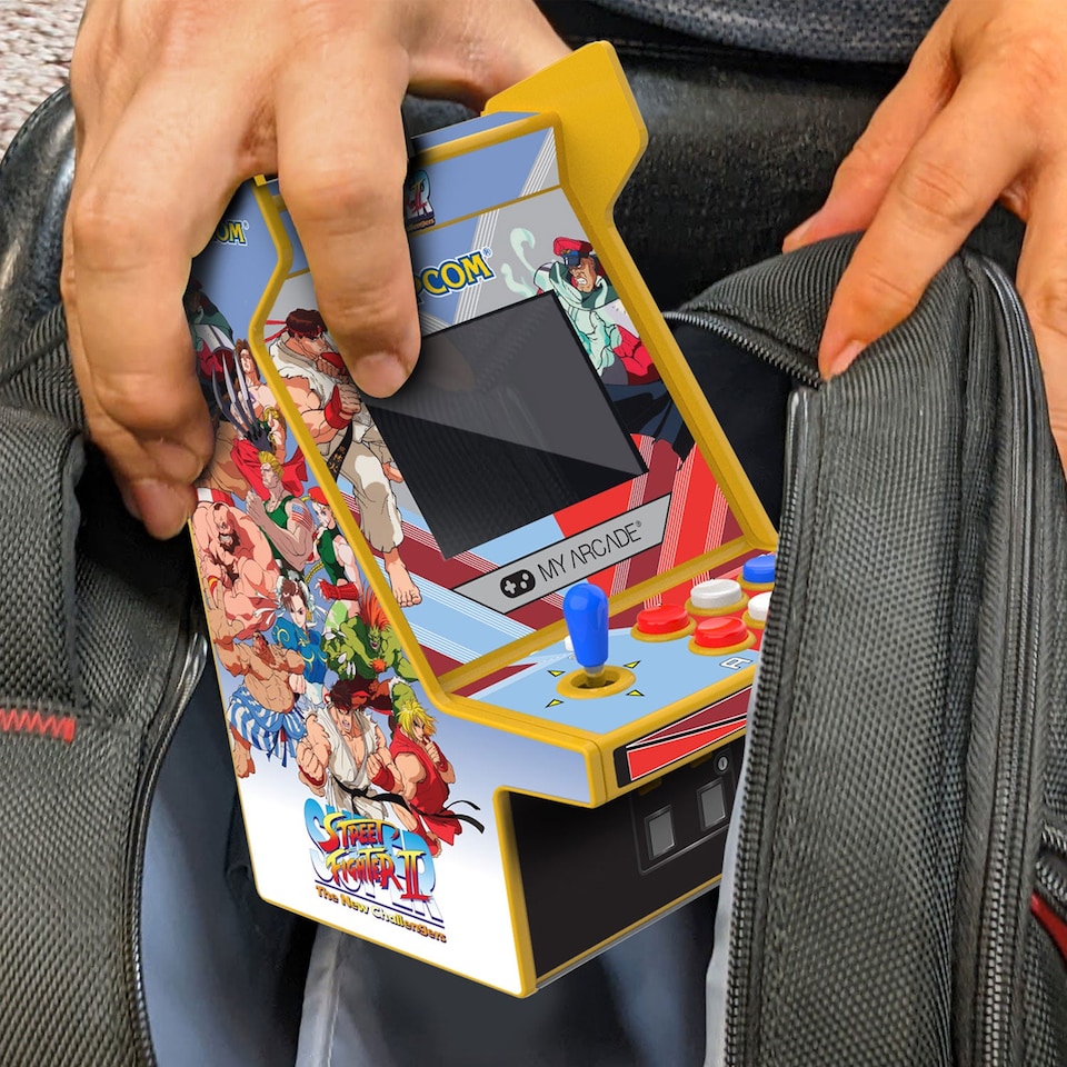 image 1 of Super Street Fighter II Micro Player Pro 6.7" Portable Retro Arcade (2 Games in 1)