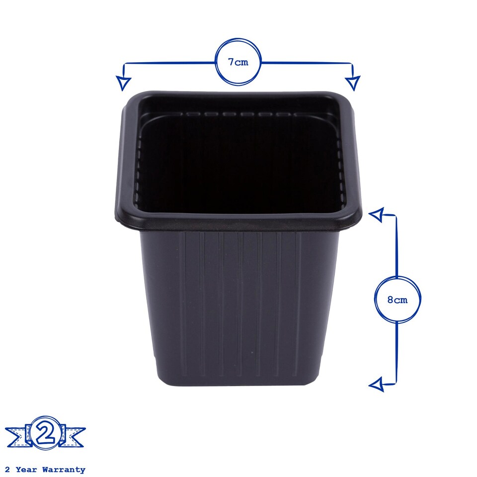 image 1 of Green Blade Seed Pots - Black - Pack of 15 | Black | Black