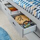 image 2 of Veera Grey Guest Bed With Drawers No trundle And Ethan Spring Mattress