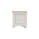 image 4 of Faire Ottoman Blanket Box in Dove Grey with Oak Top Grey