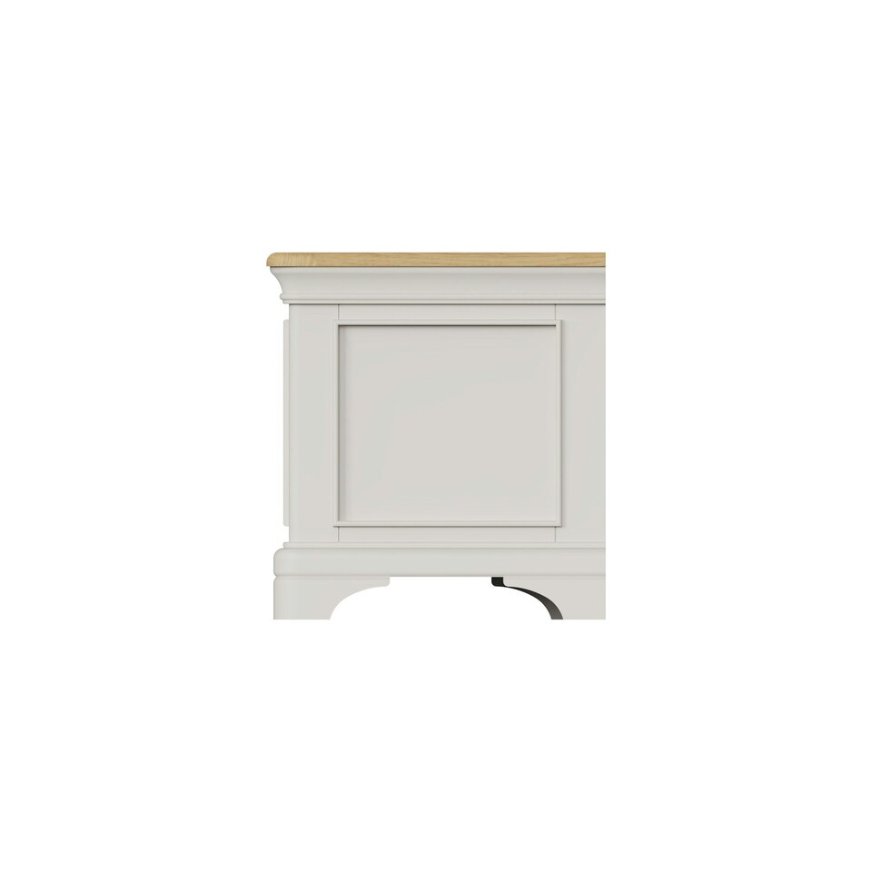 image 1 of Faire Ottoman Blanket Box in Dove Grey with Oak Top Grey