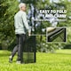 image 8 of Outsunny 4.5ft Portable Folding Table, Height Adjustable Metal Picnic Table 