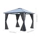 image 4 of Living and 10 x 10FT Home Outdoor Gazebos Metal Frame Hardtop Patio Gazebo with Curtains