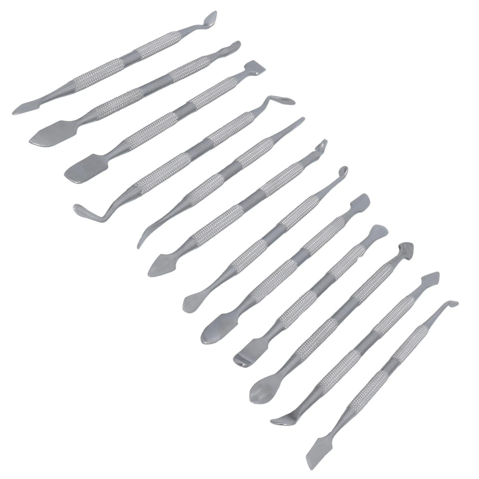 image 1 of 12pc Stainless Steel Wax Carver Carving Set Hobbyist Model Making TE057