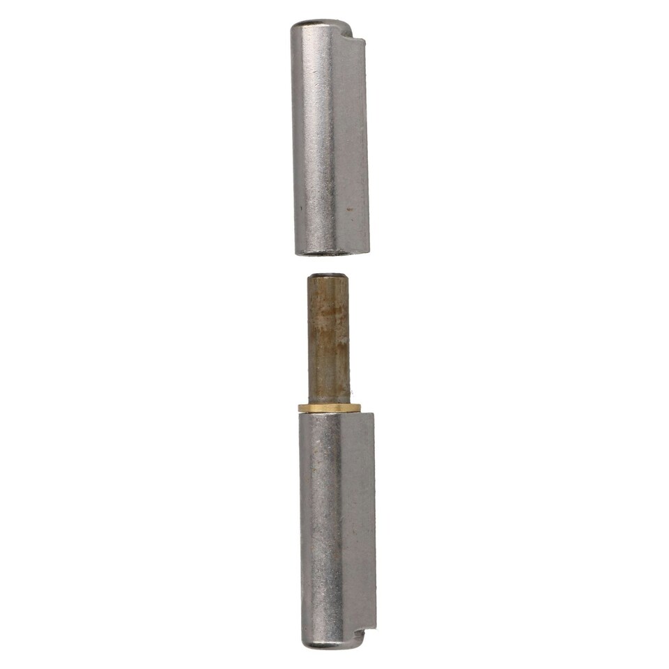 image 1 of Lift Off Bullet Hinge Weld On Brass Bush 18x135mm Heavy Duty Door Hatch 4PK Silver