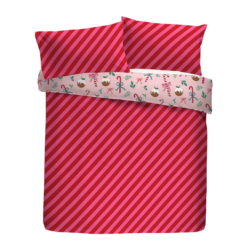 image 1 of Fusion Festive Fancy Duvet Cover Set Pink