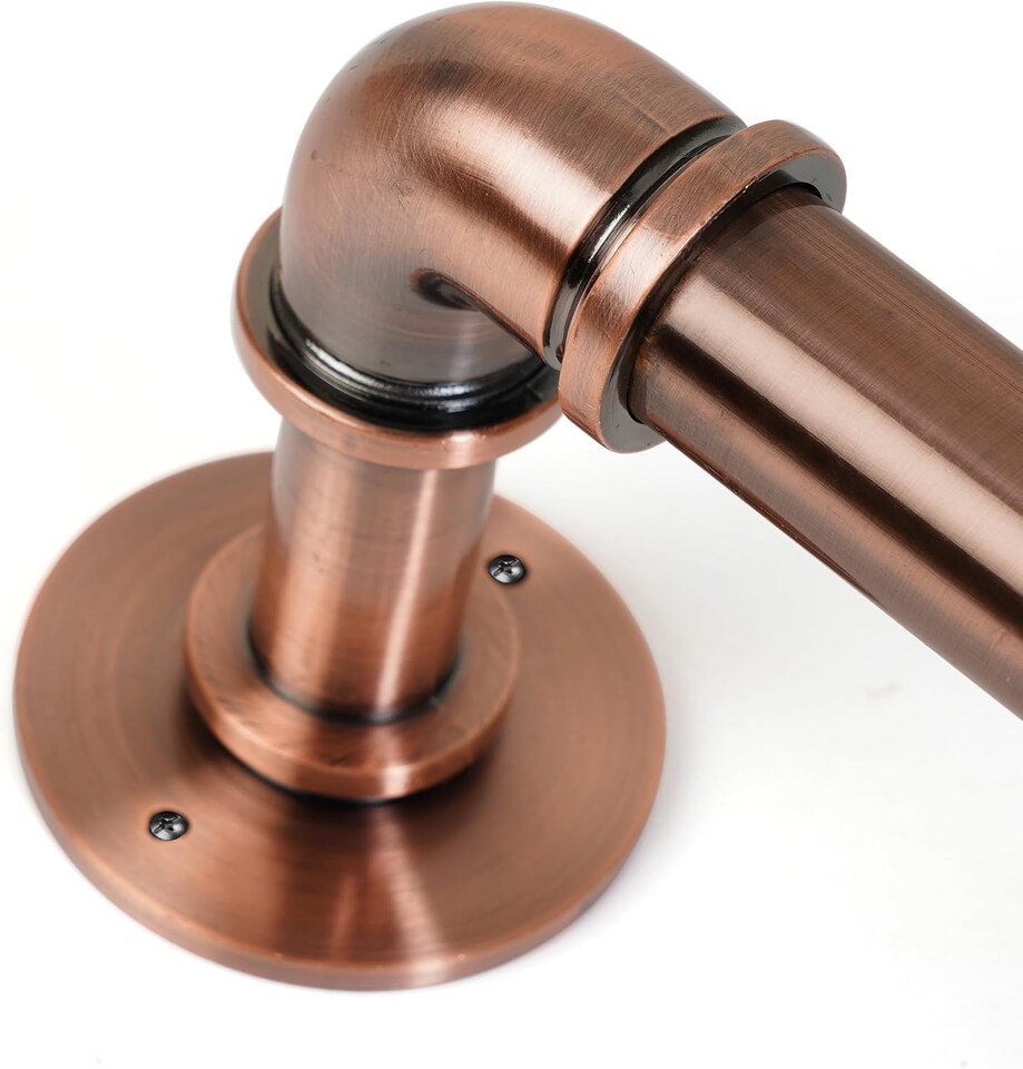 image 1 of Lister Cartwright 25mm Antique Copper Industrial Pipe Extendable Curtain Pole Heavy Duty Metal Curtain Rod(70-120 cm)
