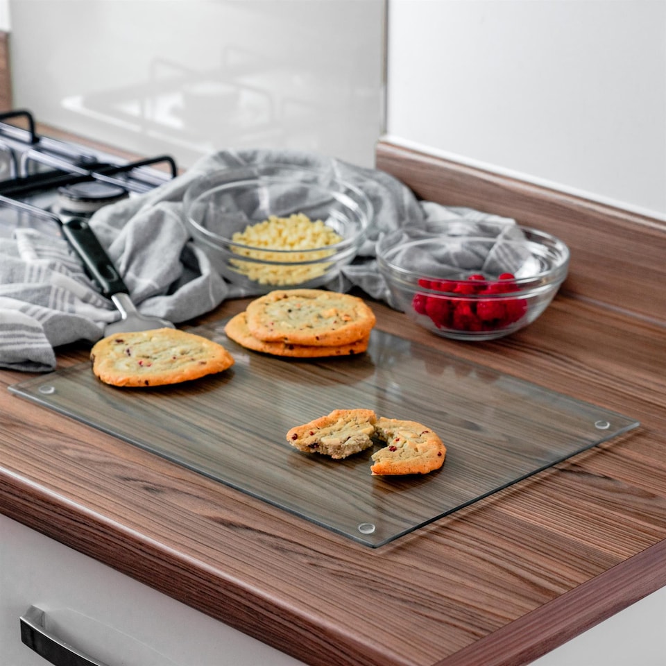 image 1 of Harbour Housewares Glass Placemats - 40 x 30cm - Clear - Pack of 6 | Clear | Clear