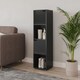 image 3 of 4 -Cube Tall Shelving Unit With Line Doors | Black | Black & Black | 1