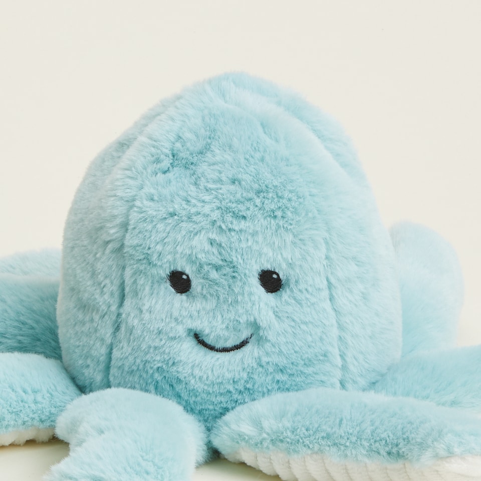 image 1 of Warmies Plush Octopus Microwavable Weighted Teddy with French Lavender Scent, Hot or Cold for Cool Relaxation and Warm Relief