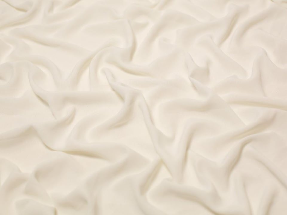 Minerva Core Range Cream Polyester Morrocaine Crepe Fabric for Dressmaking, 145cm / 57" Wide - per metre