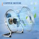 image 5 of HOMCOM Electric Portable Table Fan with Powerful Airflow, Silver Tone