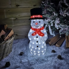 53cm 100 LED Acrylic Snowman Indoor Outdoor Christmas Decoration