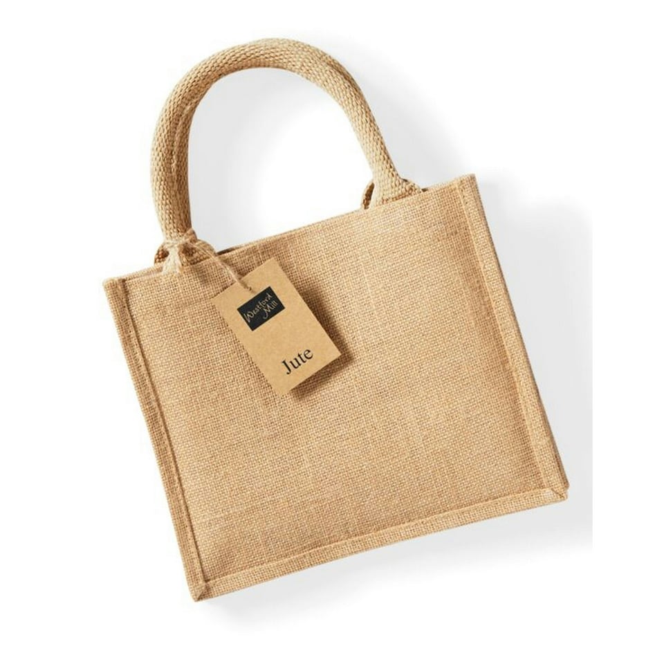 image 1 of Westford Mill Jute Mini Gift Bag - Natural - One Size