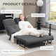 image 5 of HOMCOM Click Clack 2 Seater Sofa Bed for Living Room, Guest Room, Dark Grey Grey | grey