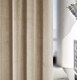 image 3 of Luxury Enhanced Living Cream Velvet, Supersoft, Blackout, Thermal Pair of Curtains with Eyelet Top - 90 x 90 inch (229x229cm)