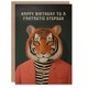 image 1 of Tiger Fantastic Step Son Dapper Cool Hipster Birthday Card