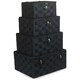 image 2 of Twisted Black Paper Rope Picnic Basket Black | Black | S