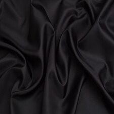 Minerva Core Range Black Recycled Polyester Twill Lining Fabric for Dressmaking, 150cm / 59" Wide - per metre