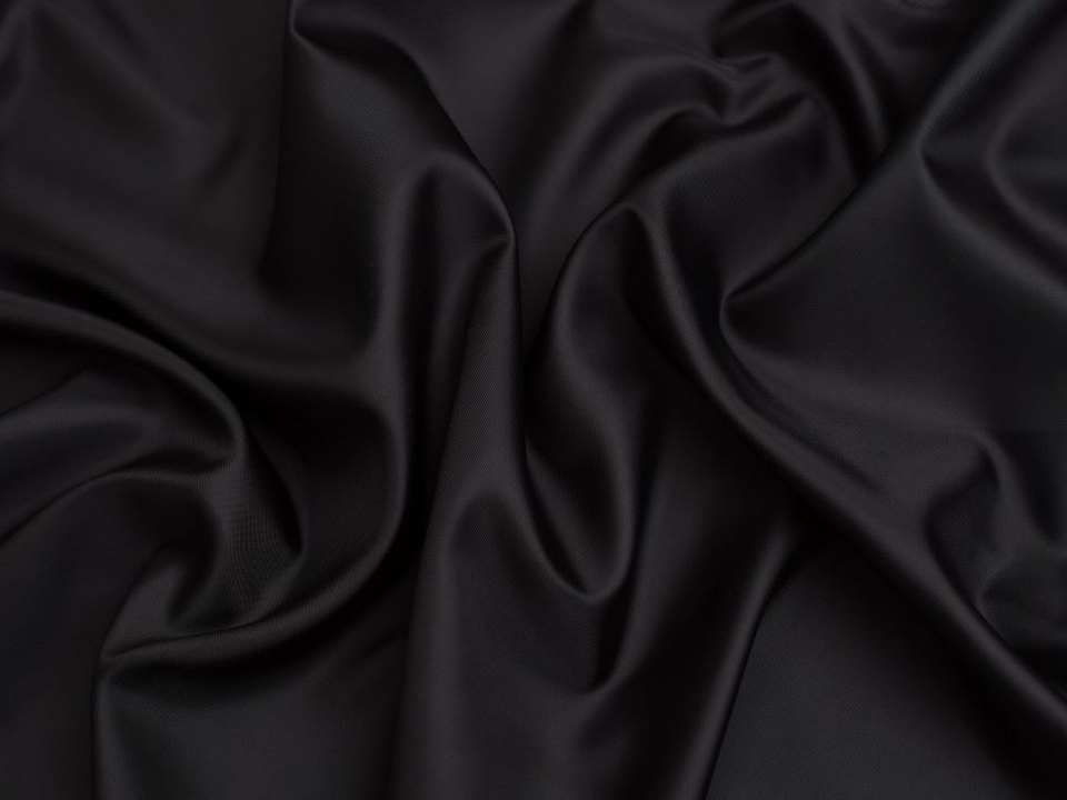 Minerva Core Range Black Recycled Polyester Twill Lining Fabric for Dressmaking, 150cm / 59" Wide - per metre