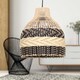 image 4 of Set of 2 Tanya - Natural Rattan Mix Pendant Lightshades | Cream | Medium | 2