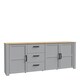 image 1 of Bohol 3 Door 3 Drawer Large Sideboard in Riviera Oak/Grey Oak