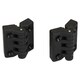 image 1 of 2 Pack Black Polyamide Hinge Reinforced Plastic 39x39mm Italian Made Industrial Black