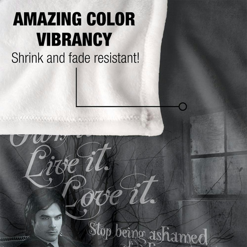 image 1 of Vampire Diaries Own it, Live It, Love It Blanket - Multicoloured - One Size