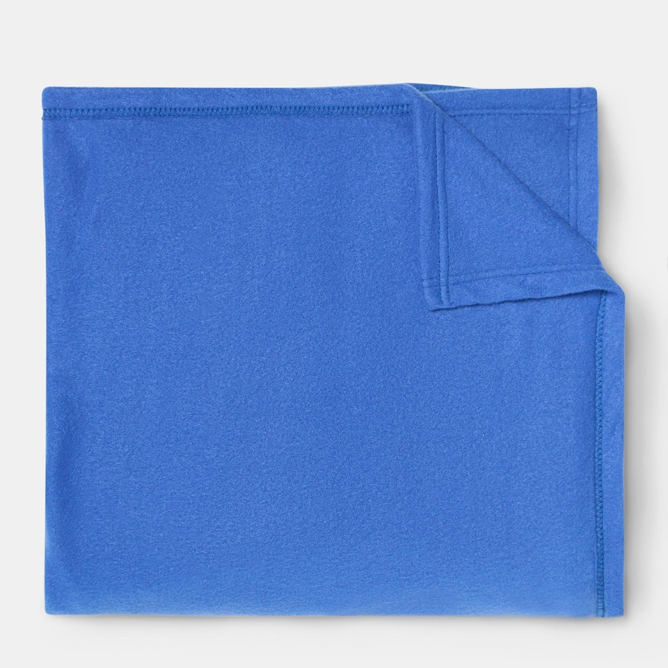 image 1 of OHS Soft Plush Polar Fleece Plain Throw | Blue | Cobalt Blue - 150CMx200CM