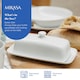 image 8 of Mikasa Butter Dish White Porcelain 21cm | White