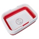 image 1 of Interiors By Premier Collapsible Red Laundry Basket With Handles,Space Efficient Organizer,Functional Thermoplastic Rubber Basket Red