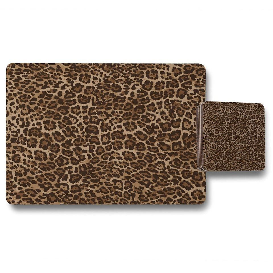 Leopard Print (Placemat & Coaster Set)