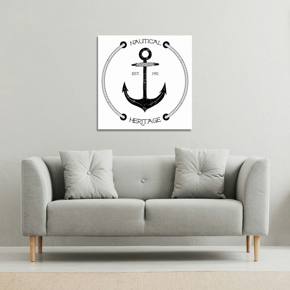 image 1 of Nautical Anchor (Canvas Print) 127 x 127 x 4cm