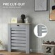 image 4 of HOMCOM Radiator Cover with Drawer, Horizontal Slat, 78cm, Grey
