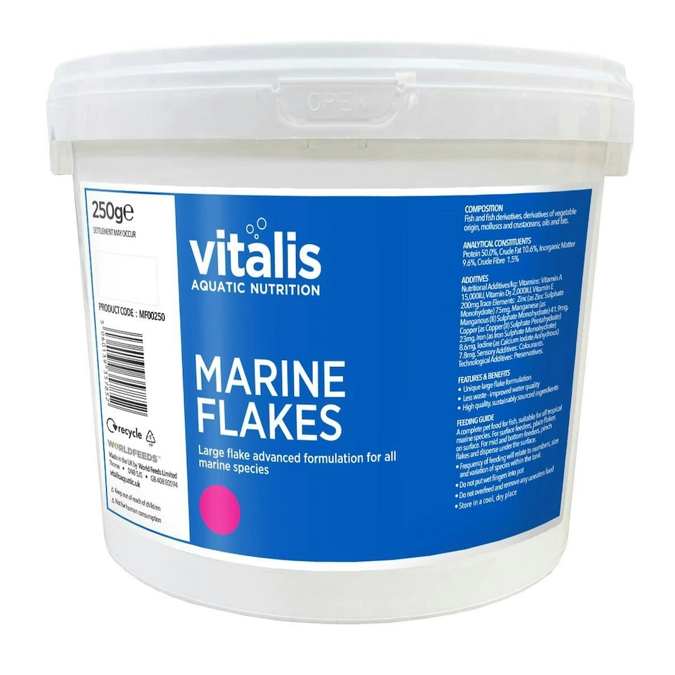 image 1 of Vitalis Marine Flake Saltwater Fish Food N/A | 22g