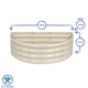 image 3 of Harbour Housewares Semicircular Steel Raised Bed - 90cm x 45cm - Green