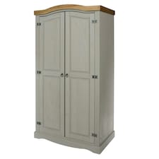 Corona Grey, 2 Door Wardrobe Grey