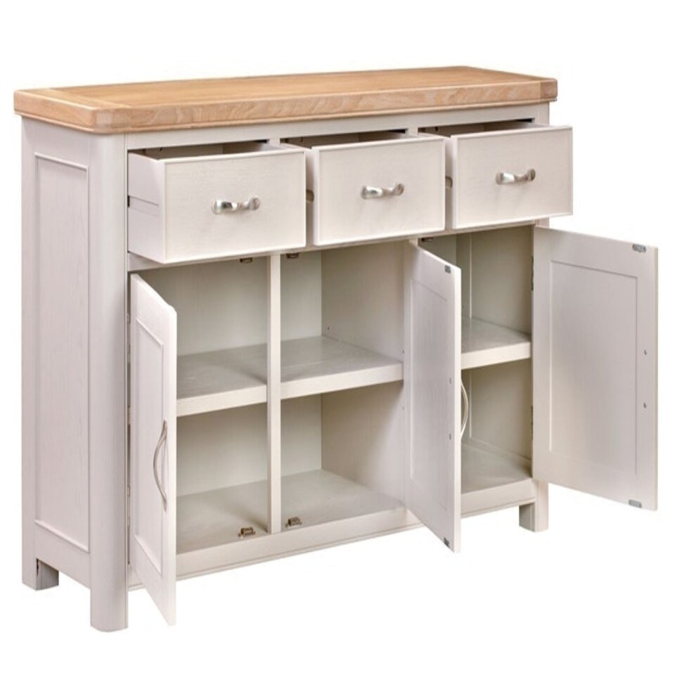 image 1 of Bologna Painted 3 Door 3 Drawer Sideboard - L44 x W150 x H86 cm Brown